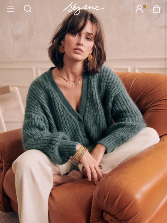 Sezane Sweaters - Sézane V-Neck Cardigan in Sauge Green